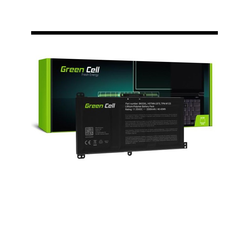baterie Green Cell BK03XL pro HP Pavilion x360 14-BA 14-BA015NW 14-BA022NW 14-BA024NW 14-BA102NW 14-BA104NW