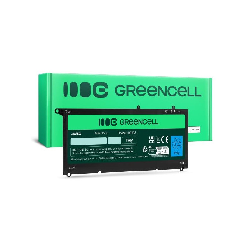 Green Cell baterie 90V7W JD25G pro Dell XPS 13 9343 9350 P54G