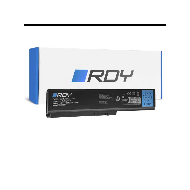 Baterie RDY PA3817U-1BRS PA3818U-1BAS to Toshiba Satellite C650 C650D C660 C660D C665 L750 L750D L755D L770 L775