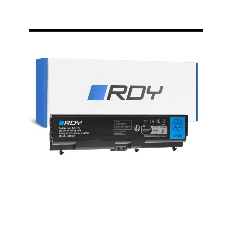 RDY Laptop baterie 42T4235 42T4795 pro Lenovo ThinkPad L510 L512 L520 SL410 SL510 T410 T410i T420 T420i T510 T520 W510 W520