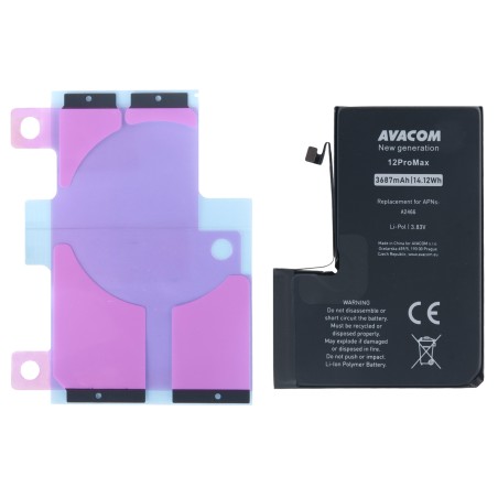 Baterie pro Apple iPhone 12 Pro Max, Li-Ion 3,83V 3687mAh (náhrada A2466)
