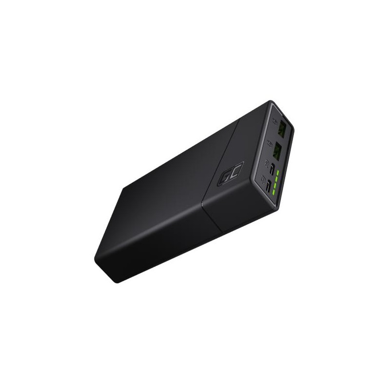 Powerbanka Green Cel PowerPlay20 20000mAh s rychlým nabíjením, 2x USB Ultra Charge a 2x USB-C