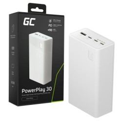 Greencell PowerPlay 30 - bílá bank s a capacity of 30, 000mAh, 22.5W, 4 ports