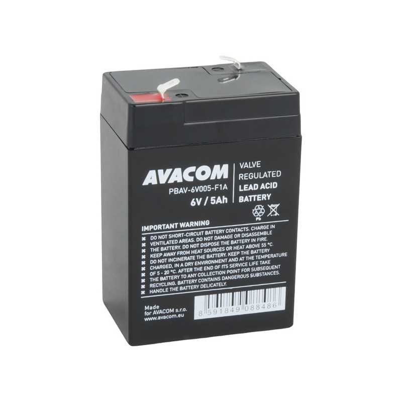 Avacom baterie 6V, 4,5Ah, PBAV-6V005-F1A