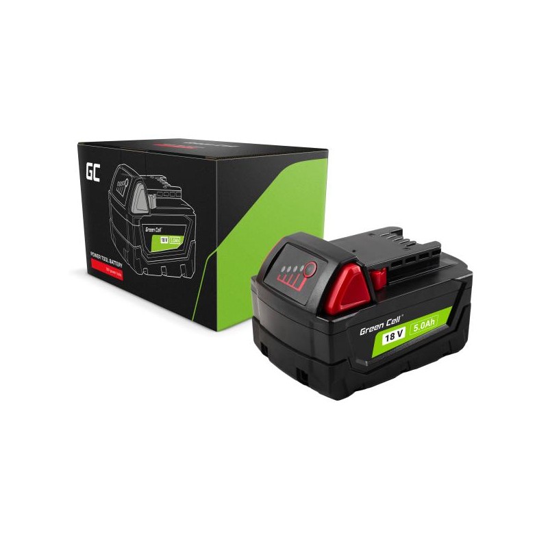 Green Cell baterie pro Milwaukee M18 18V 5Ah náhrada za M18 B5 4932430483