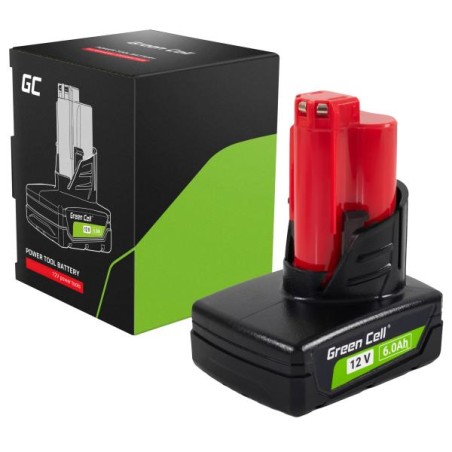 Green Cell baterie pro Milwaukee M12 12V 6Ah náhradní baterie M12 B6 4932451395