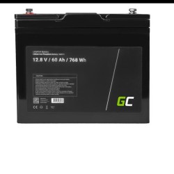 Green Cell baterie LiFePO4, 12V, 12.8V 60Ah pro fotovoltaické systémy, kempování a lodě