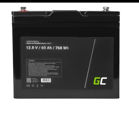 Green Cell baterie LiFePO4, 12V, 12.8V 60Ah pro fotovoltaické systémy, kempování a lodě
