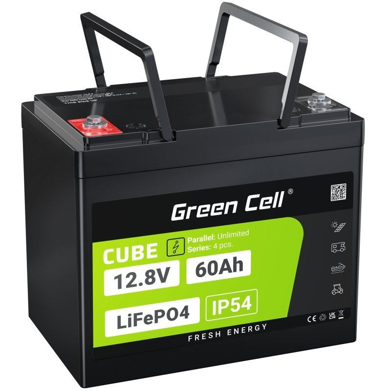 Green Cell CUBE LiFePO4 60Ah 12.8V 768Wh lithium Iron fosfátová baterie pro elektromotory, výtahy