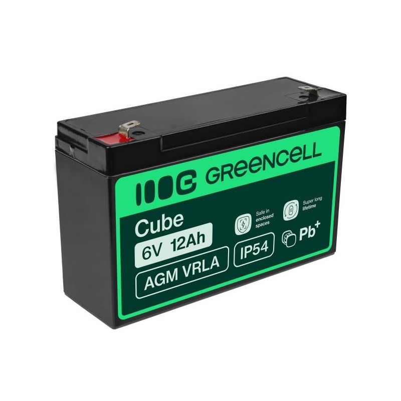 Green Cell AGM baterie 6V 12Ah