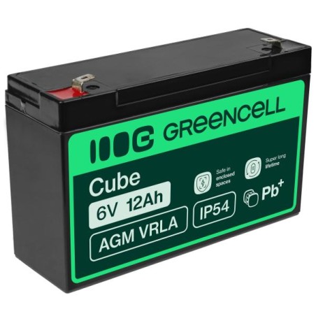 Green Cell AGM baterie 6V 12Ah