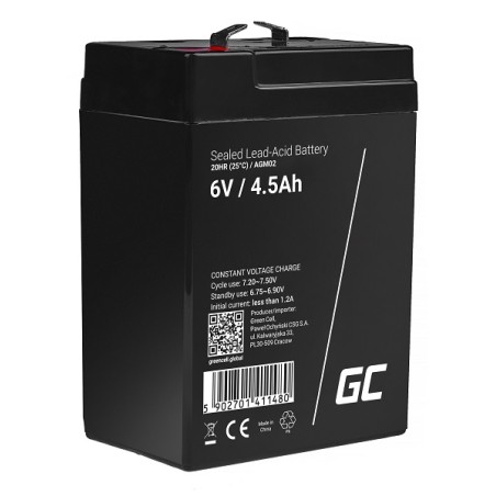 Green Cell AGM baterie 6V 4.5Ah