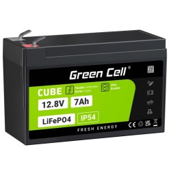 Green Cell CUBE LiFePO4 7Ah 12.8V 89.6Wh lithium Iron fosfátová baterie pro UPS, sledování