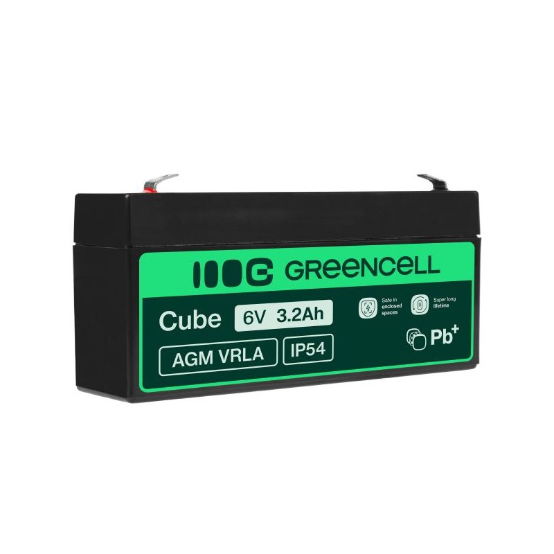 Green Cell AGM baterie 6V 3.3Ah