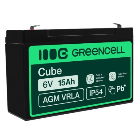 baterie AGM VRLA Green Cell 6V 6V 15Ahh