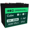 Green Cell bezúdržbová baterie AGM VRLA 12V 55Ah pro sekačky, lodě, invalidní vozíky a koloběžky