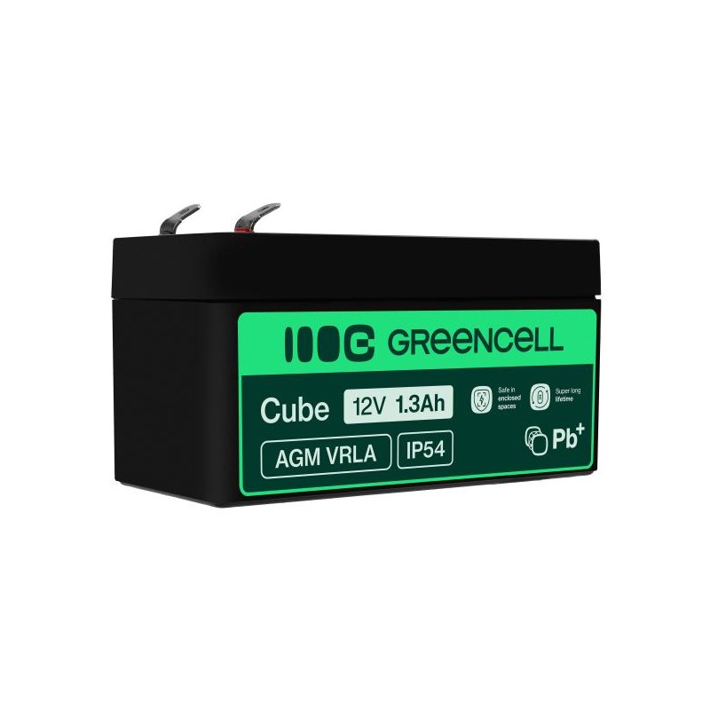 Green Cell AGM baterie 12V 1.3Ah