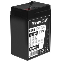 Green Cell CUBE AGM IP54 6V 5Ah VRLA baterie Gel deep cycle pro kids alarm systems