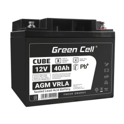 Green Cell CUBE AGM IP54 12V 40Ah VRLA baterie Gel deep cycle skůtr mower loď barge mower traktor fishing loď
