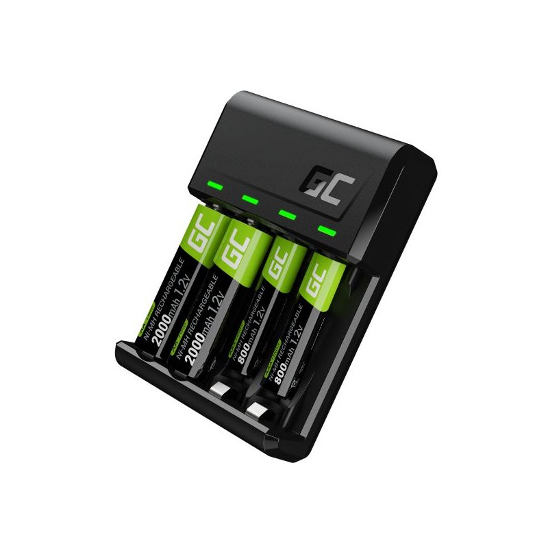 Sada Green Cell GC VitalCharger a baterie 2xAA 2000mAh 2xAAA 800mAh