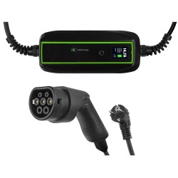 Green Cell GC EV PowerCable 3.6kW Schuko nabíječka Typ 2 pro nabíjení elektrických automobilů a Plug-In hybridů