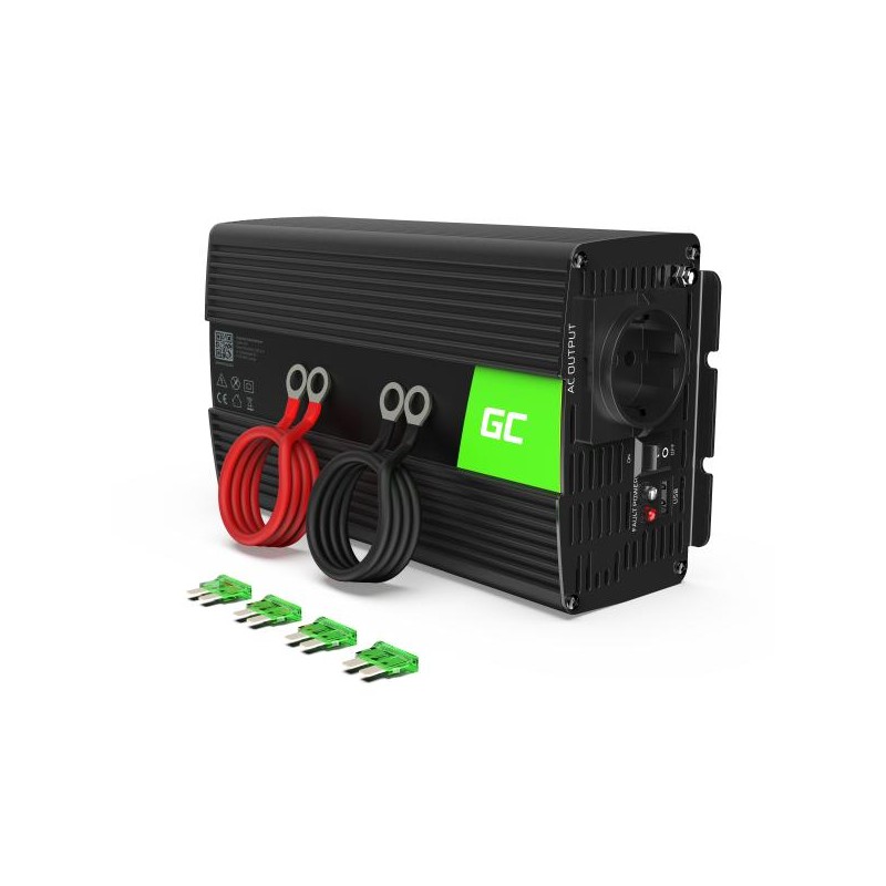 Green Cell ® měnič napětí 24V na 230V, 1000W Full Sine Wave