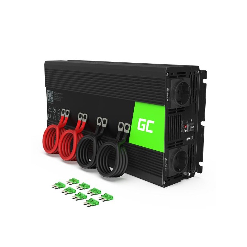 Green Cell ® měnič napětí 12V na 220V, 3000W/6000W