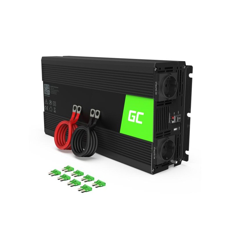 Měnič Green Cell® 24V na 230V modifikovaná sinusoida 1500W