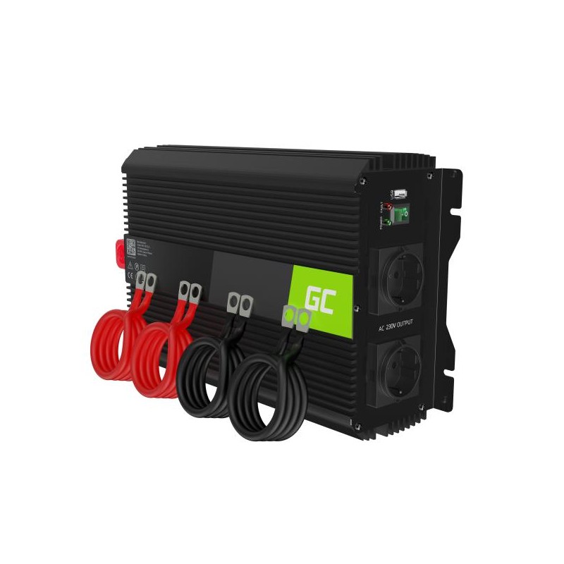 Green Cell Power Inverter PRO měnič napětí z 12V na 230V, 2000W/4000W, modifikovaný sinus