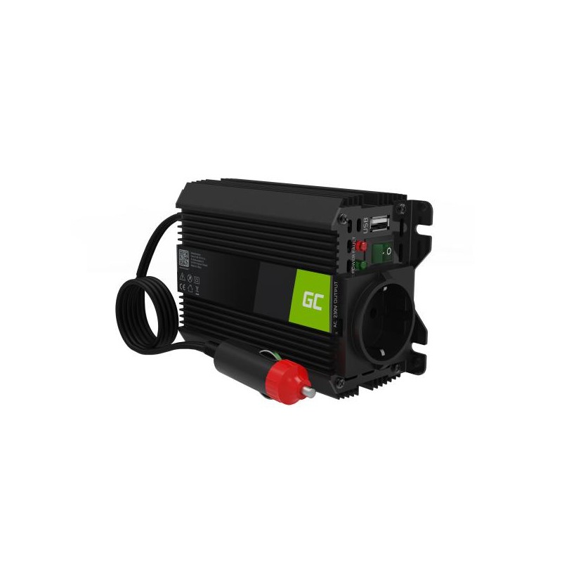 Green Cell Power Inverter PRO měnič napětí z 12V na 230V, 150W/300W, modifikovaný sinus