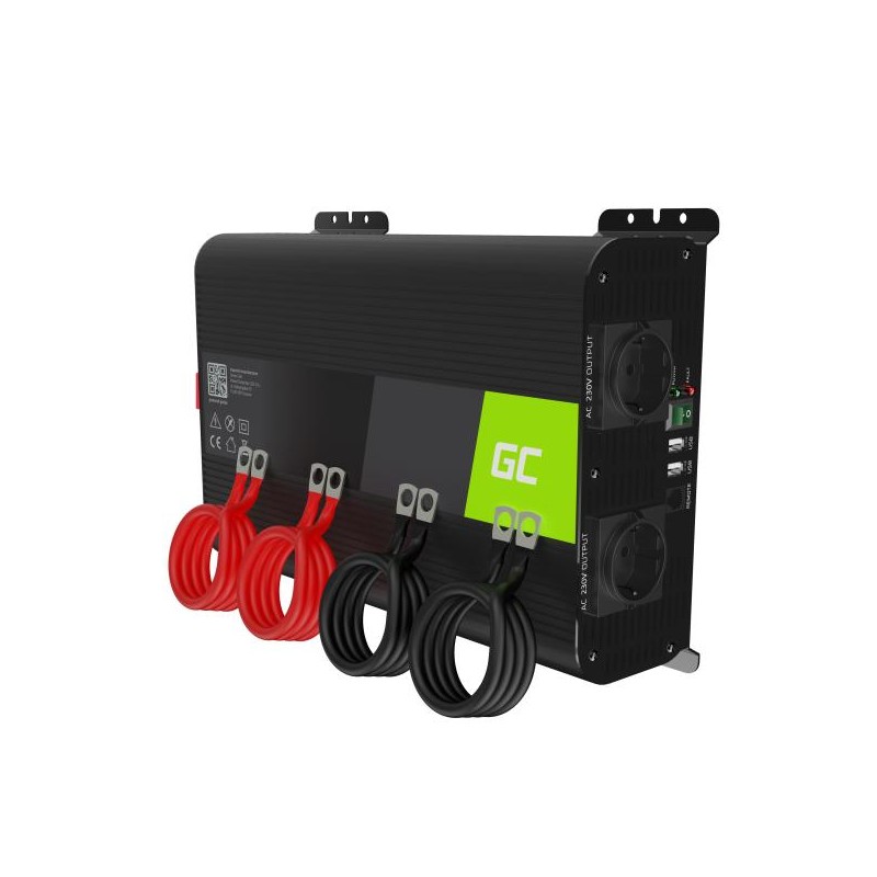 Green Cell Power Inverter PRO měnič napětí z 12V na 230V, 2000W/4000W, čistý sinus
