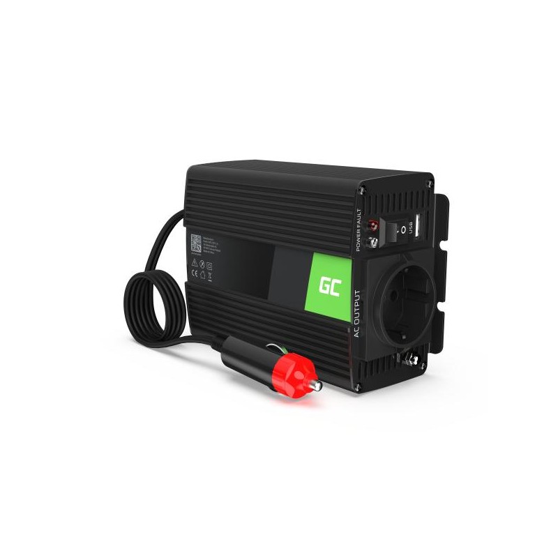 Green Cell měnič napětí z 12V na 230V, 150W/300W, čistý sinus