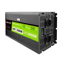 Green Cell PowerInverter LCD 48V 5000W/10000W měnič napětí do auta s displejem - čistá sinusová křivka