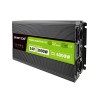 Green Cell PowerInverter LCD 24 V 3000W/60000W měnič napětí do auta s displejem - čistá sinusová křivka