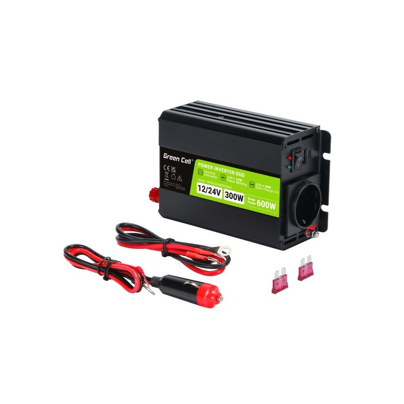 Green Cell měnič napětí 12V na 230V 300W/600W