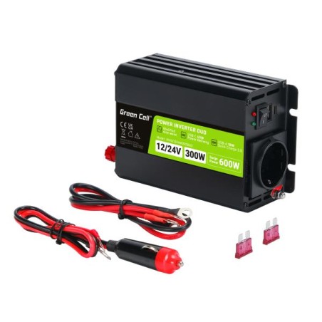Green Cell měnič napětí 12V na 230V 300W/600W