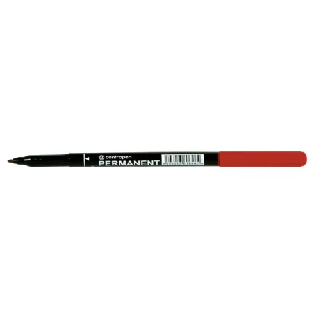 Centropen, popisovač 2536, červený, 12ks, 1mm, alkoholová báze, cena za 1ks