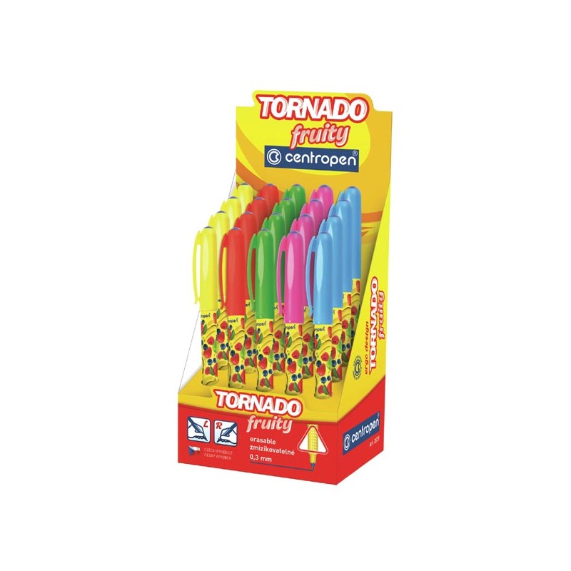 Centropen, sada Tornado 2675, modrý, 20ks, 0.3mm, zmizíkovatelný, parfémované, FRUITY