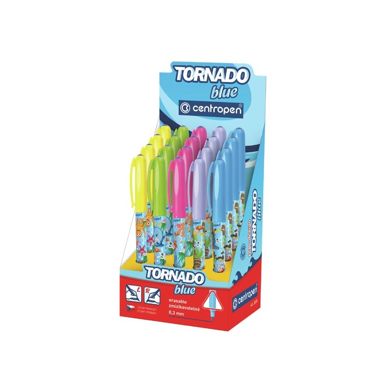 Centropen, sada Tornado 2675, modrý, 20ks, 0.3mm, zmizíkovatelný, BLUE
