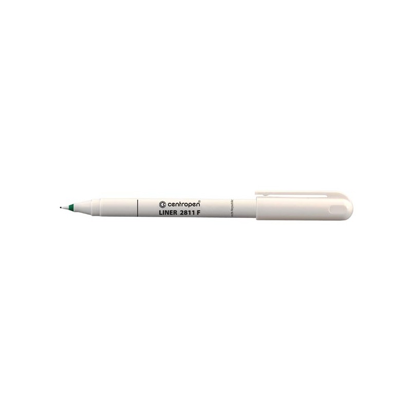 Centropen, liner 2811, zelený, 10ks, 0.3mm, plastový hrot, cena za 1ks