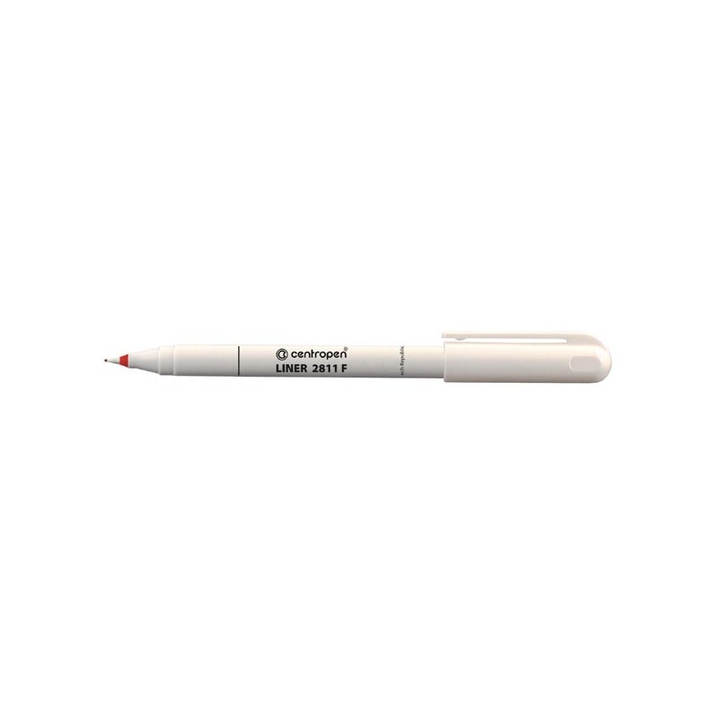 Centropen, liner 2811, červený, 10ks, 0.3mm, plastový hrot, cena za 1ks