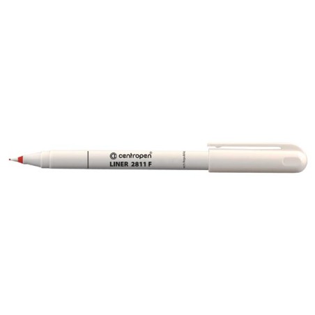 Centropen, liner 2811, červený, 10ks, 0.3mm, plastový hrot, cena za 1ks