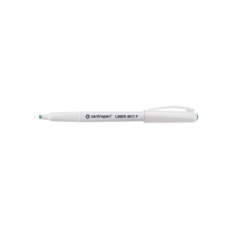 Centropen, liner 4611, zelený, 10ks, 0.3mm, jemný plastový hrot, cena za 1ks