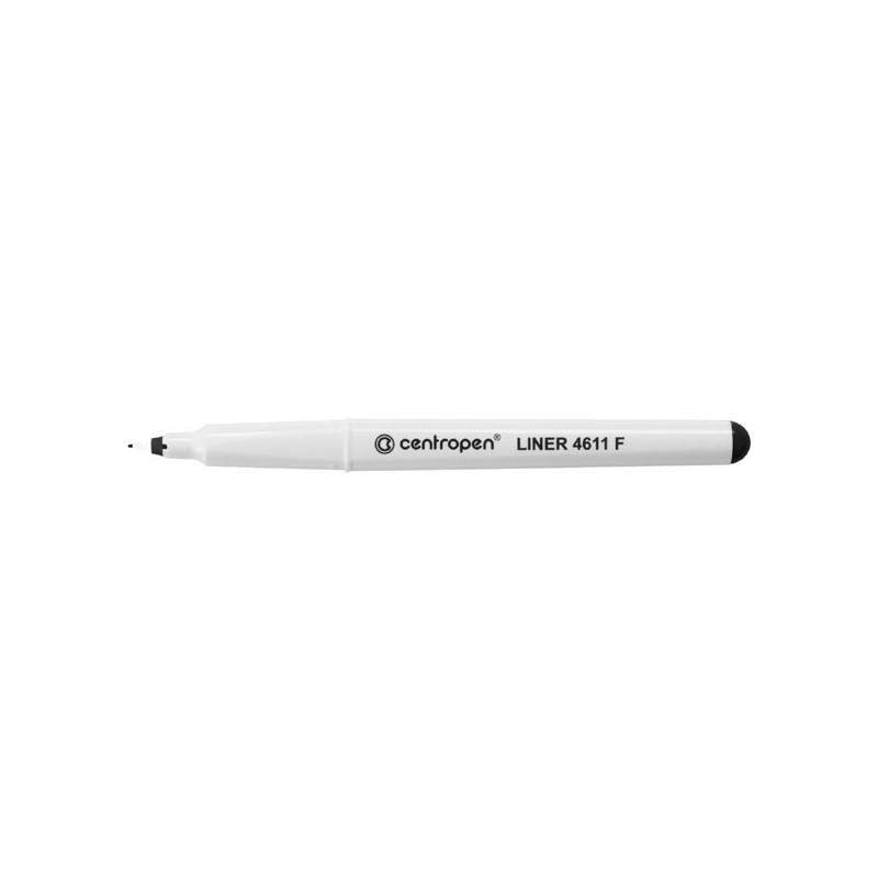 Centropen, liner 4611, černý, 10ks, 0.3mm, jemný plastový hrot, cena za 1ks