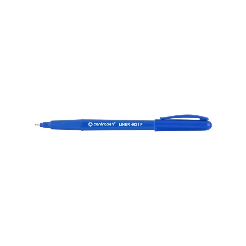 Centropen, liner 4621, modrý, 10ks, 0.3mm, jemný plastový hrot v kovové objímce, cena za 1ks