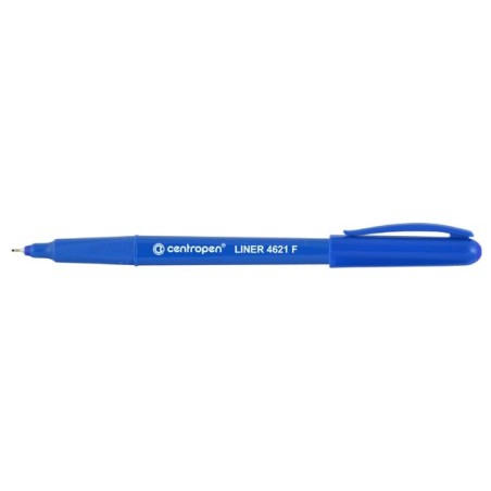 Centropen, liner 4621, modrý, 10ks, 0.3mm, jemný plastový hrot v kovové objímce, cena za 1ks
