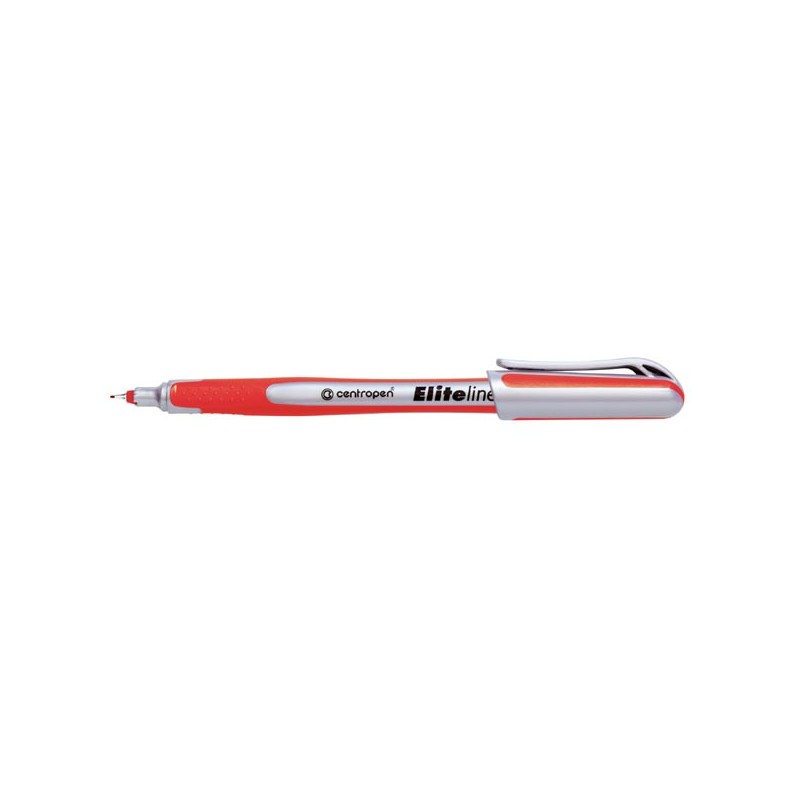 Centropen, liner 4721, červený, 10ks, 0.3mm, jemný plastový hrot v kovové objímce, cena za 1ks