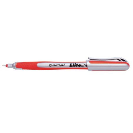 Centropen, liner 4721, červený, 10ks, 0.3mm, jemný plastový hrot v kovové objímce, cena za 1ks
