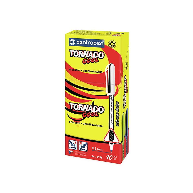 Centropen, sada Tornado 4775, modrý, 10ks, 0.3mm, zmizíkovatelný, COOL
