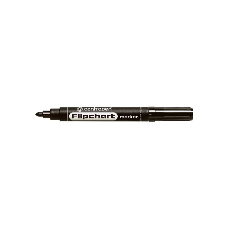 Centropen, flipchart marker 8550, černý, 10ks, 2.5mm, nepropíjí se papírem, cena za 1ks
